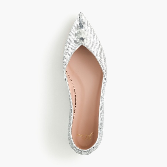 J. Crew Women's Gwen Flats with Glittery Sequins - Picture 1 of 3